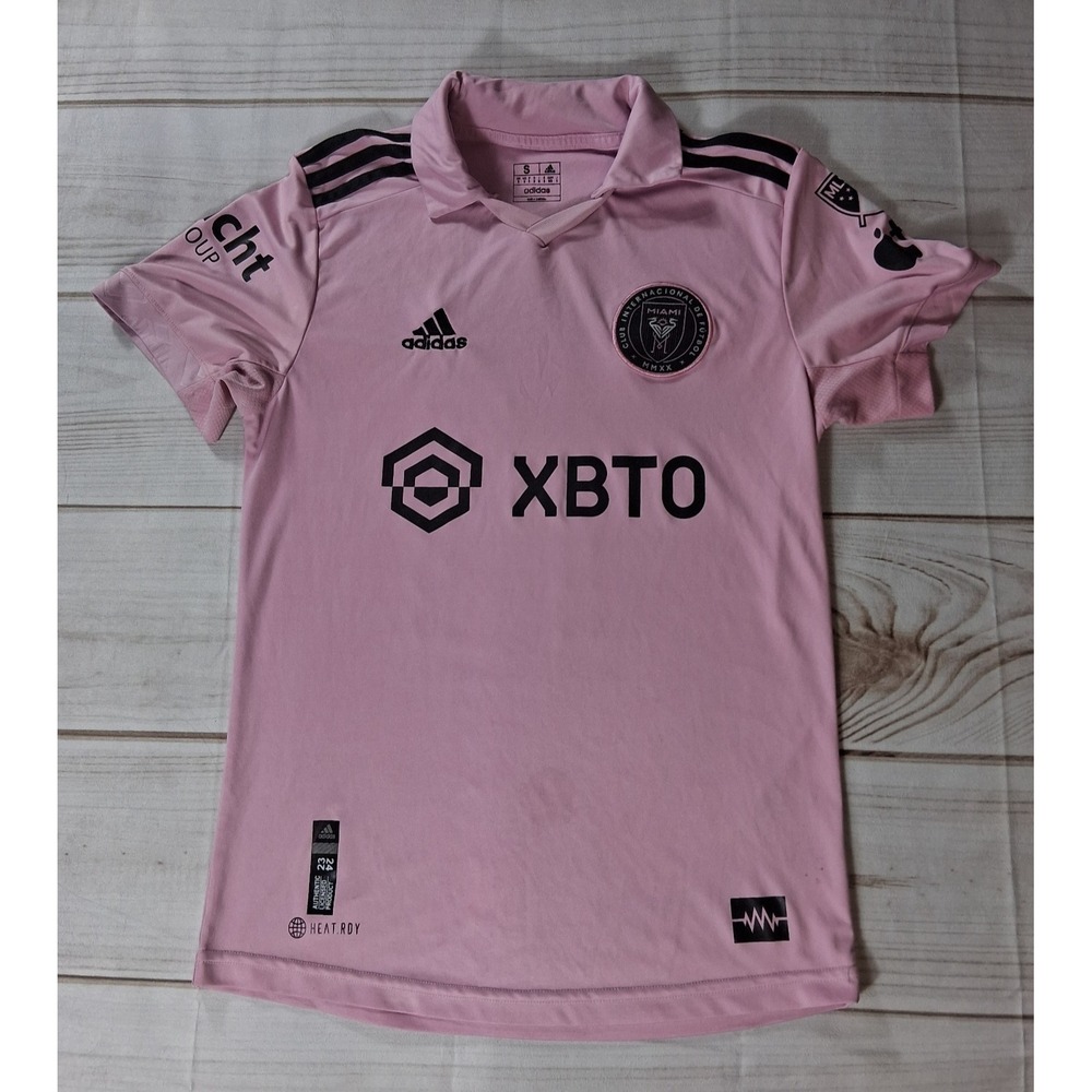 Adidas Inter Miami CF Soccer Jersey Men's Small Pink Home Shirt Number 11 MLS